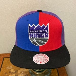 Mitchell & Ness NBA 75th Anniversary Sacramento Kings Pinwheel Snapback Hat /New